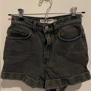 American Apparel Gray Wash Denim Shorts - Size 25